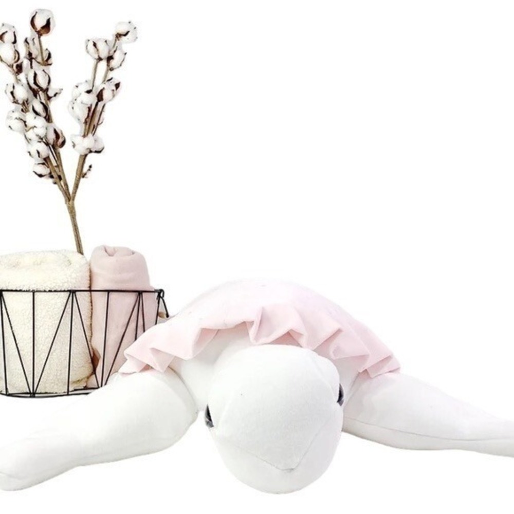 ERÜKA ART & DESIGN Sea White & Pink Sea Turtles